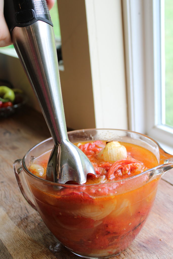 bowl of fresh roasted marinara sauce on counter