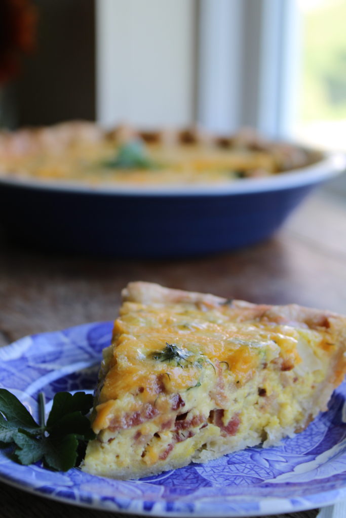 a slice of quiche