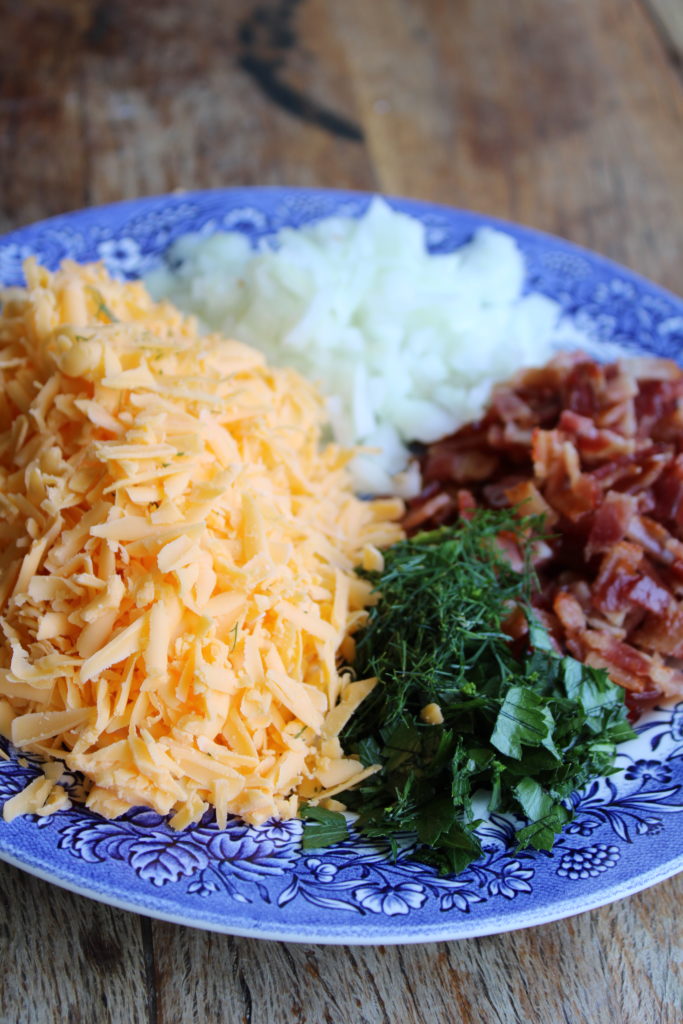 the ingredients for the easy quiche recipe